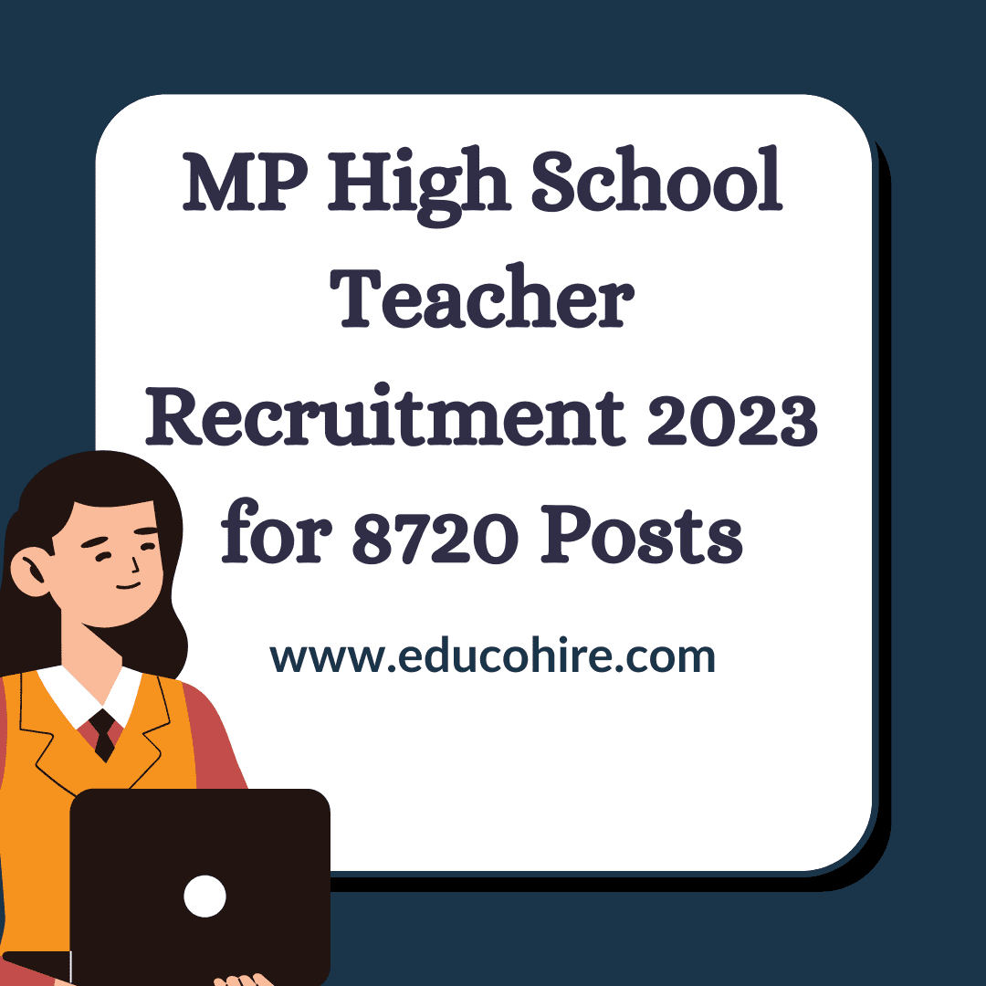 MP High School Teacher Recruitment 2023 for 8720 Posts